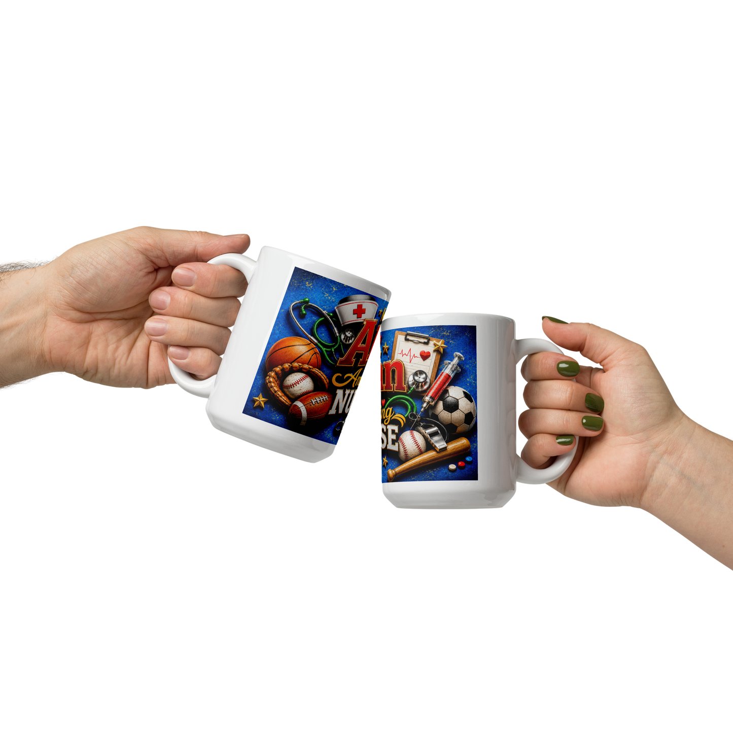 Personalized male nurse coffee cup gift for RNs and CNAs