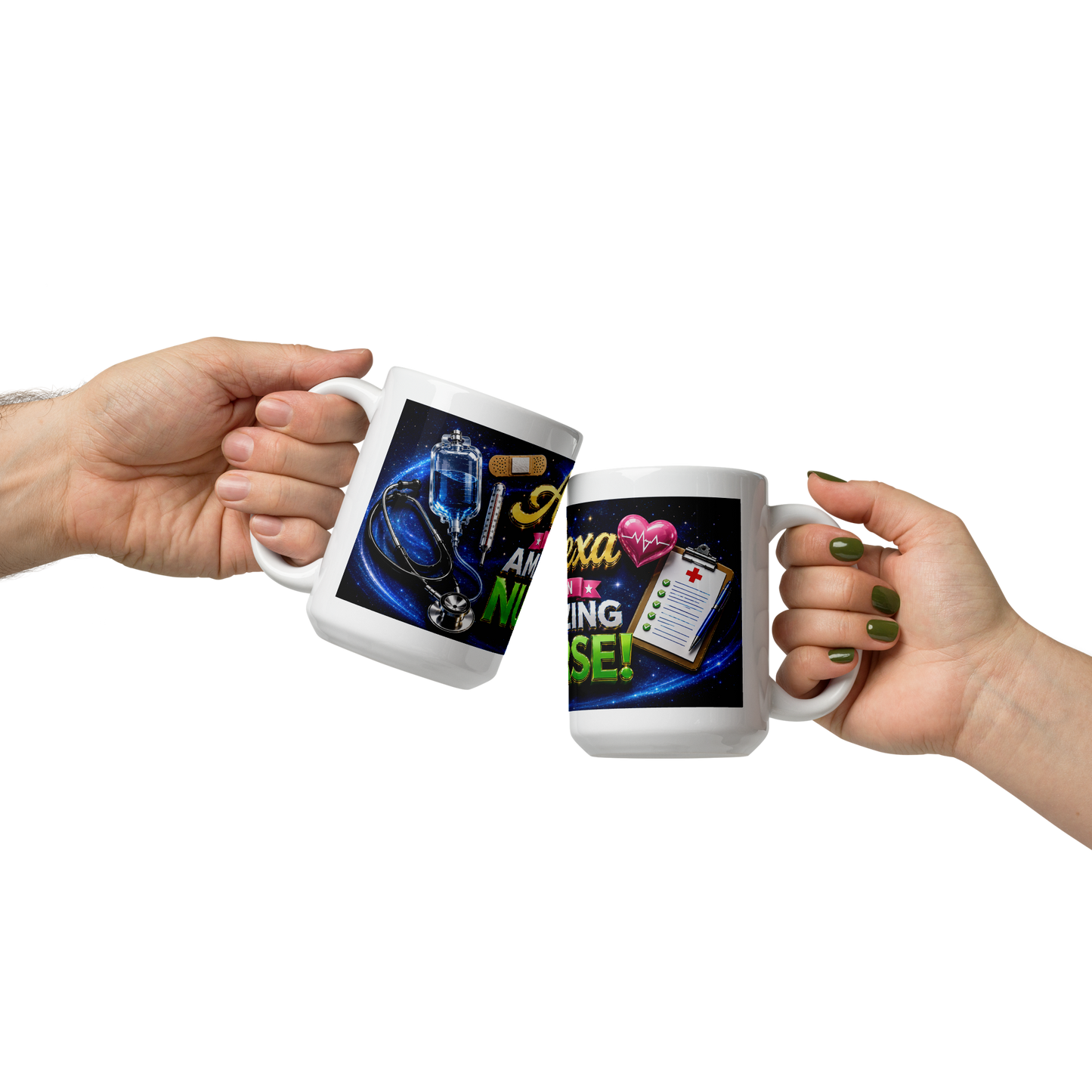 Personalized coffee cup gift for RNs and healthcare workers