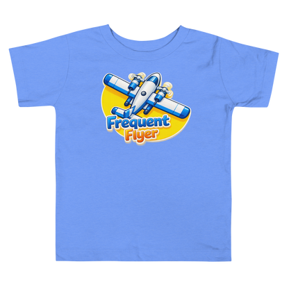 Cute airplane travel graphic on kids cotton tee