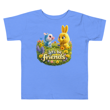 Cute bunny and animal graphic on kids cotton tee