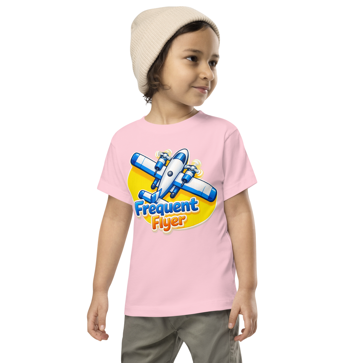 Folded view of soft breathable kids travel t-shirt