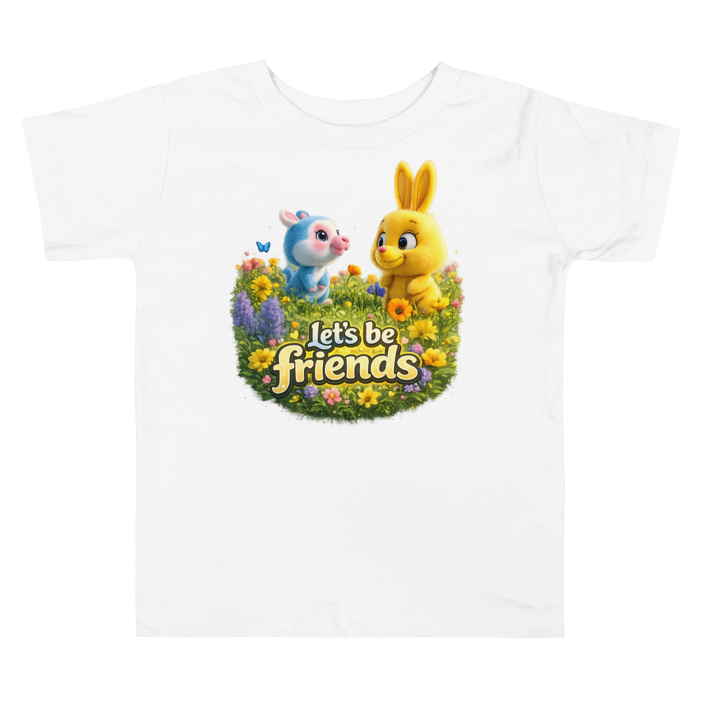 Close up of adorable animal design on toddler tee