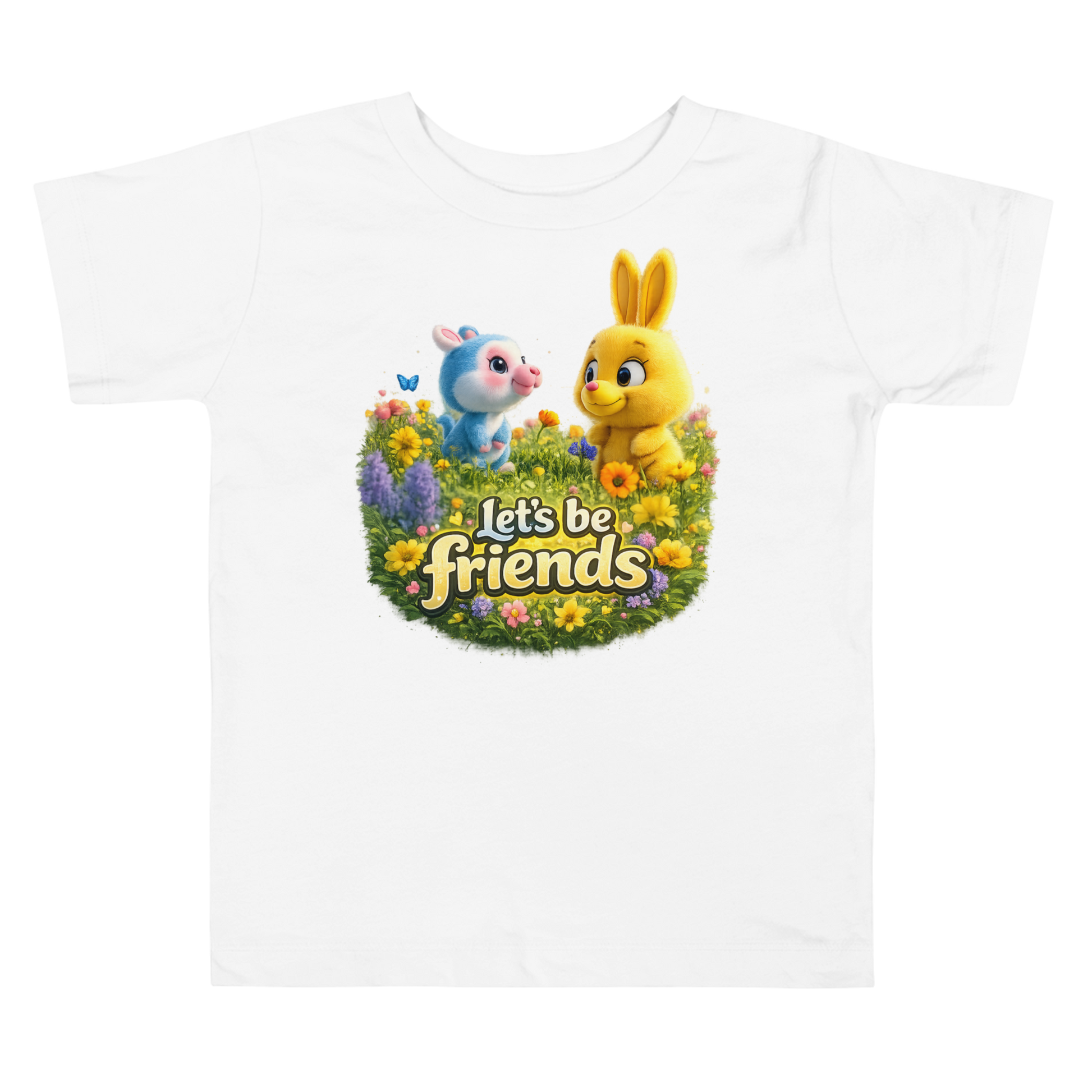 Close up of adorable animal design on toddler tee