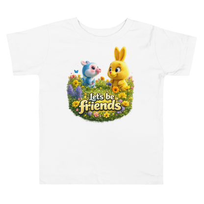 Close up of adorable animal design on toddler tee