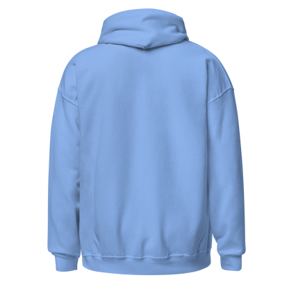 Folded view of durable Here for the Long Haul hoodie