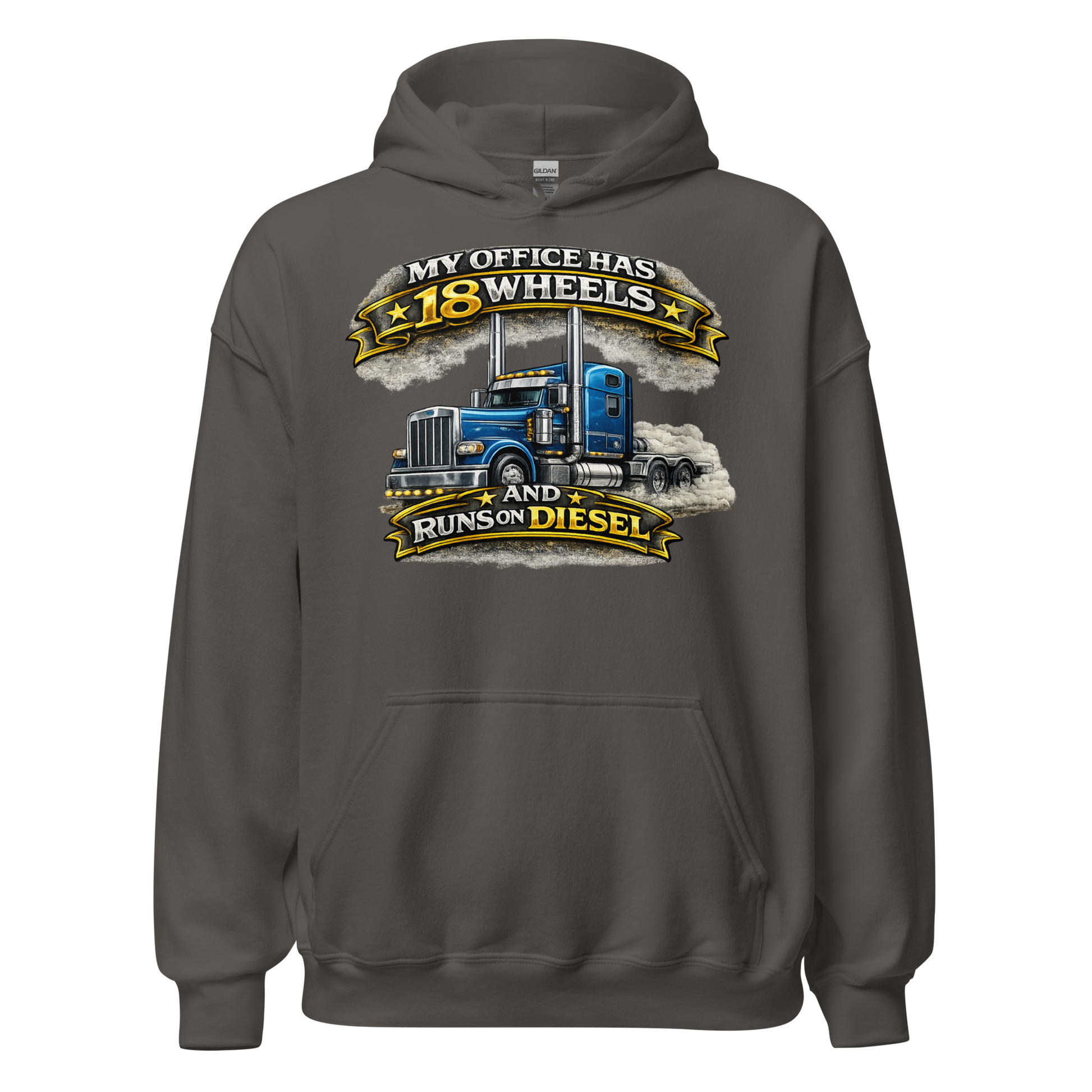 Close up of diesel trucker hoodie drawcord and hood