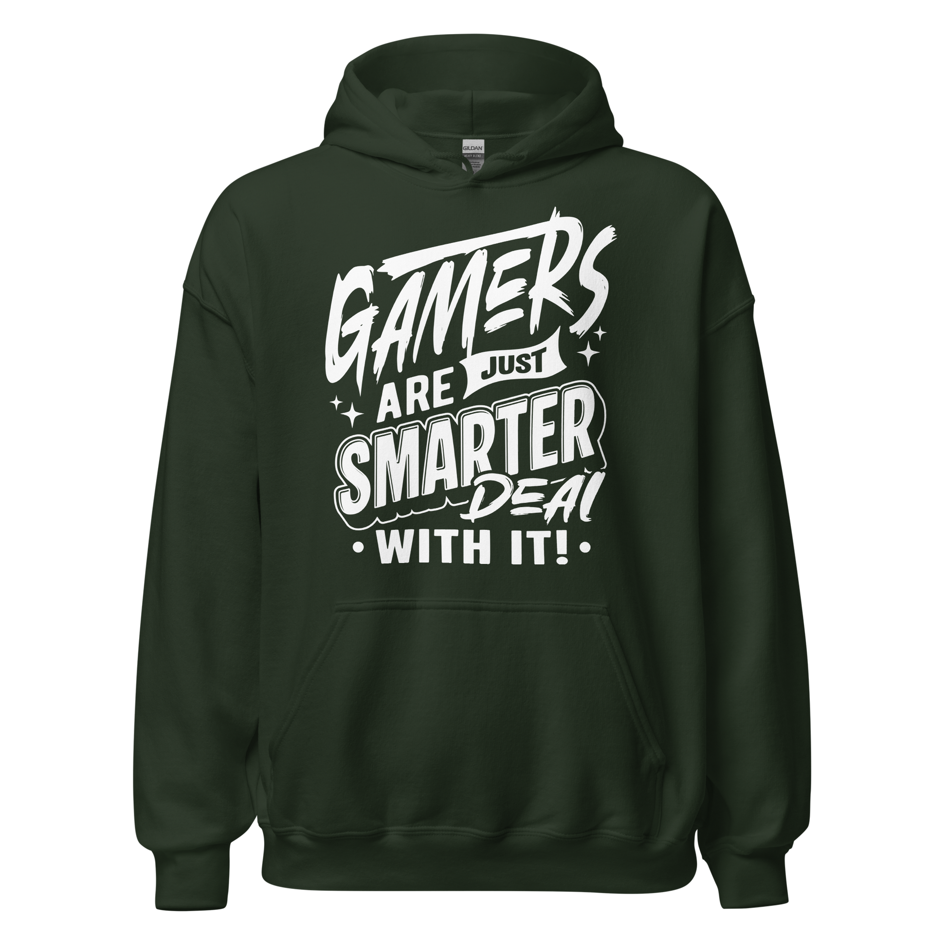 Close up of durable print design on gaming pullover pocket