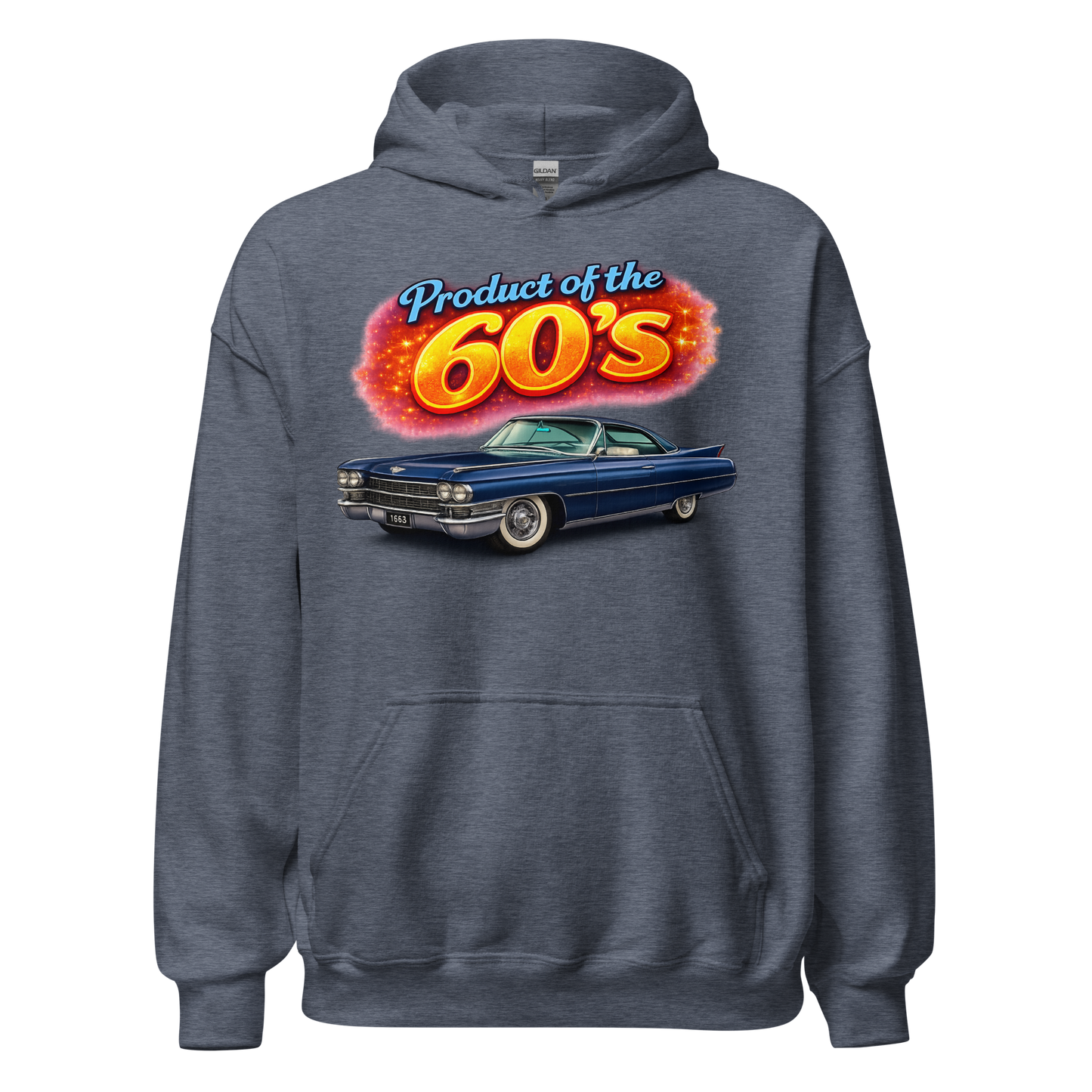 Folded view of comfortable Product of the 60s vintage sweatshirt