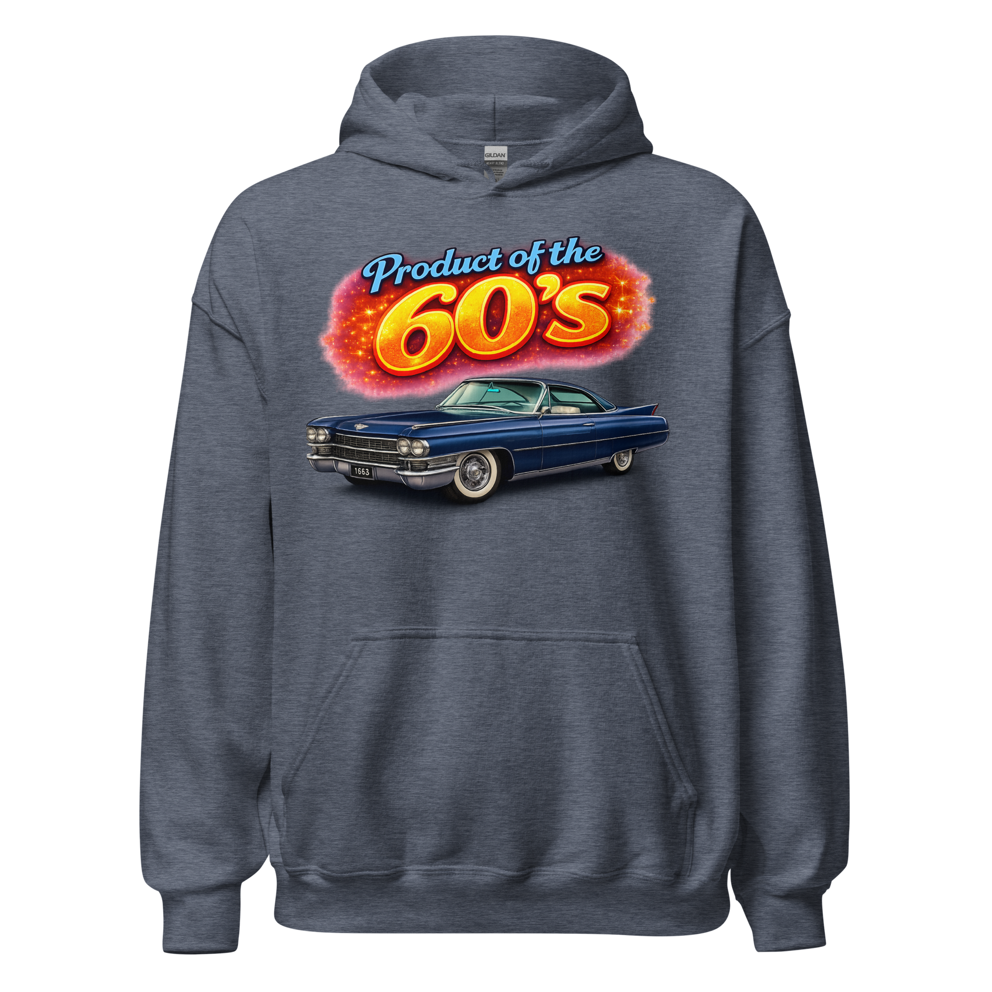 Folded view of comfortable Product of the 60s vintage sweatshirt