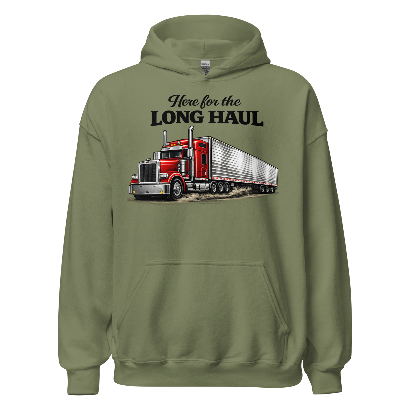 Unisex semi truck driver sweatshirt graphic design