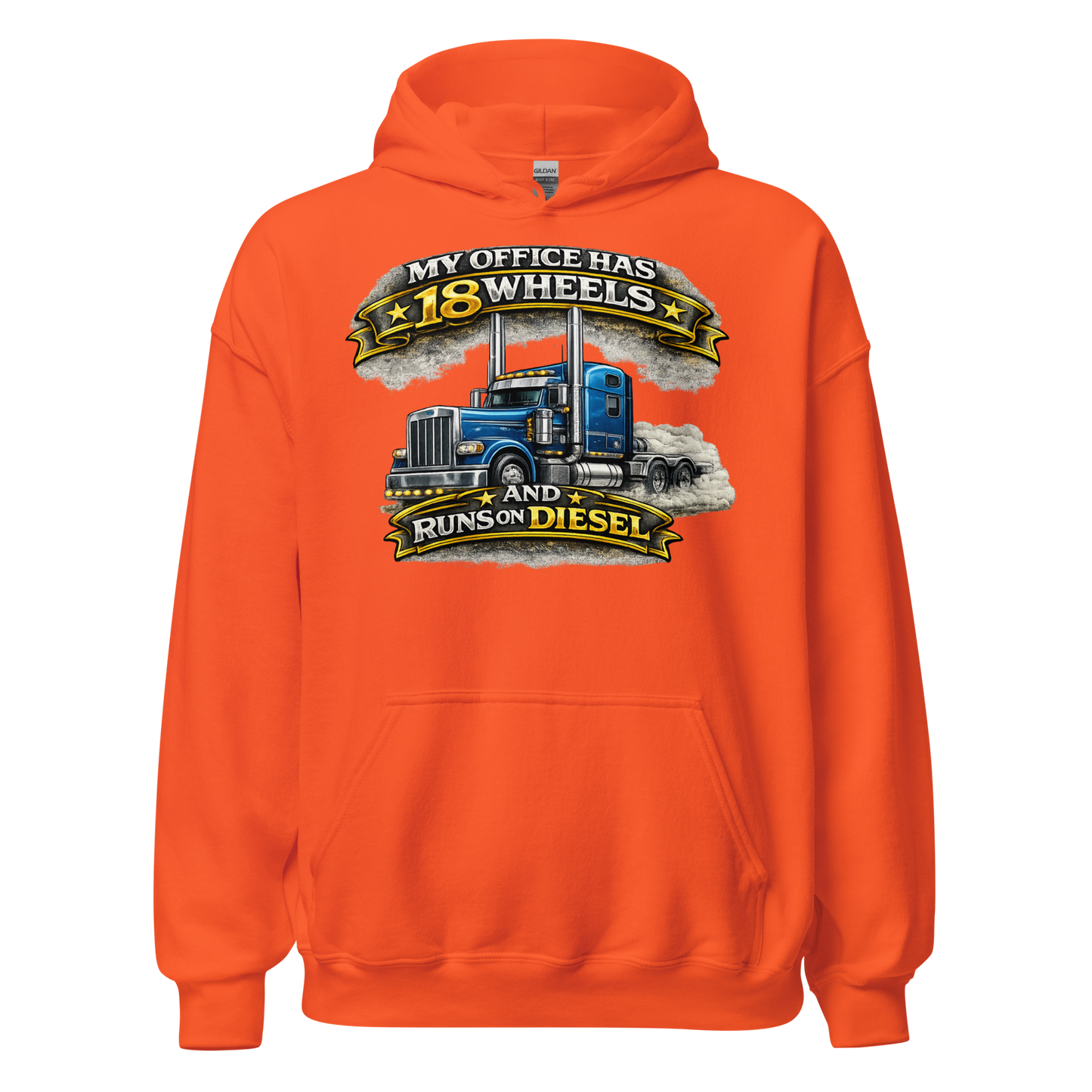Funny semi truck driver graphic sweatshirt design
