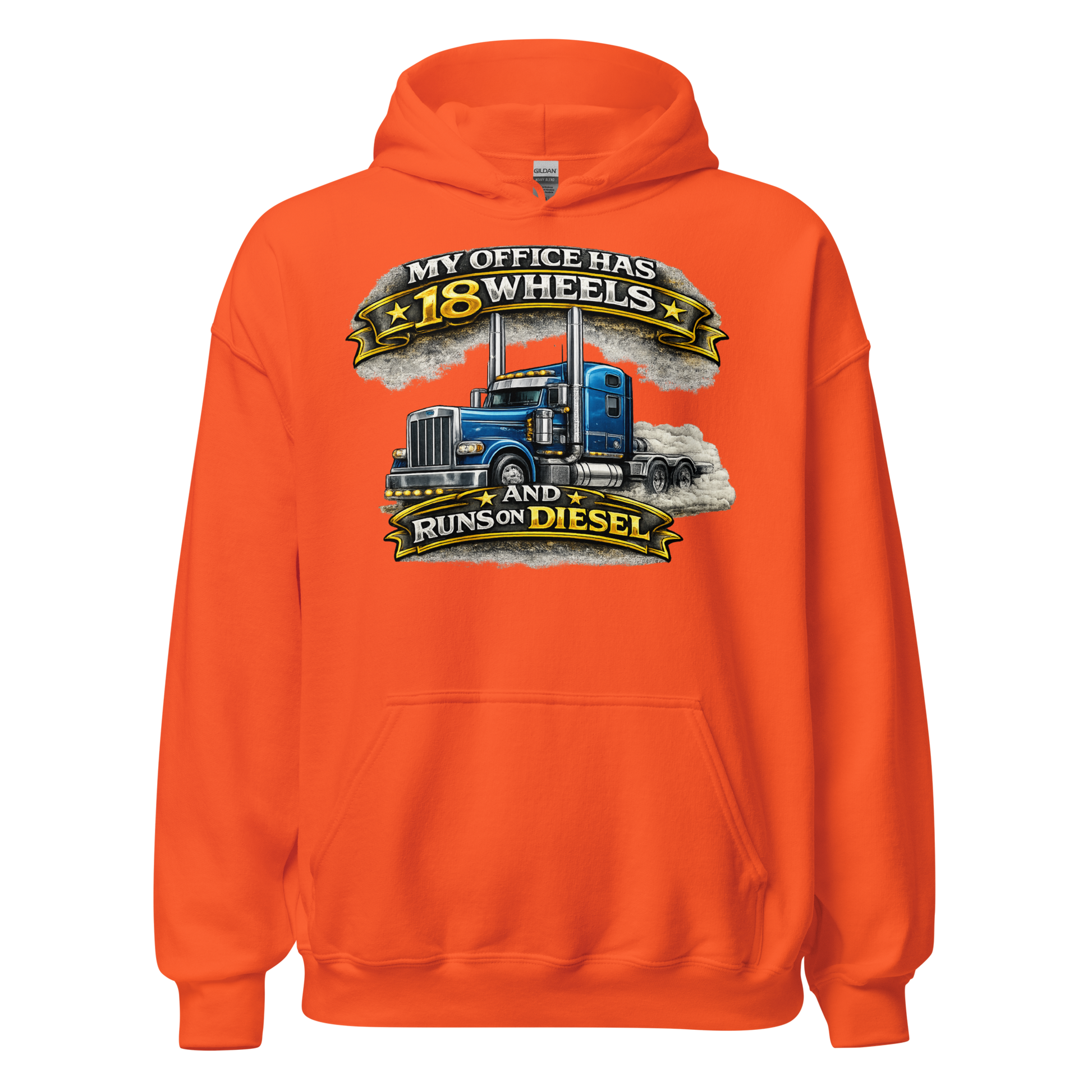 Funny semi truck driver graphic sweatshirt design