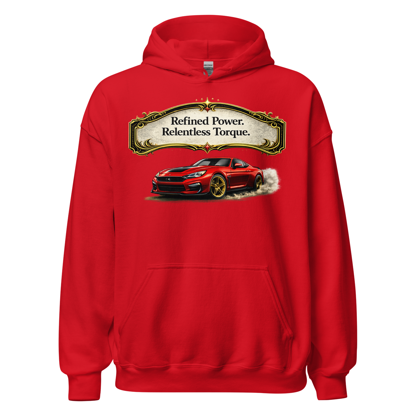 Retro automotive performance pullover sweatshirt design