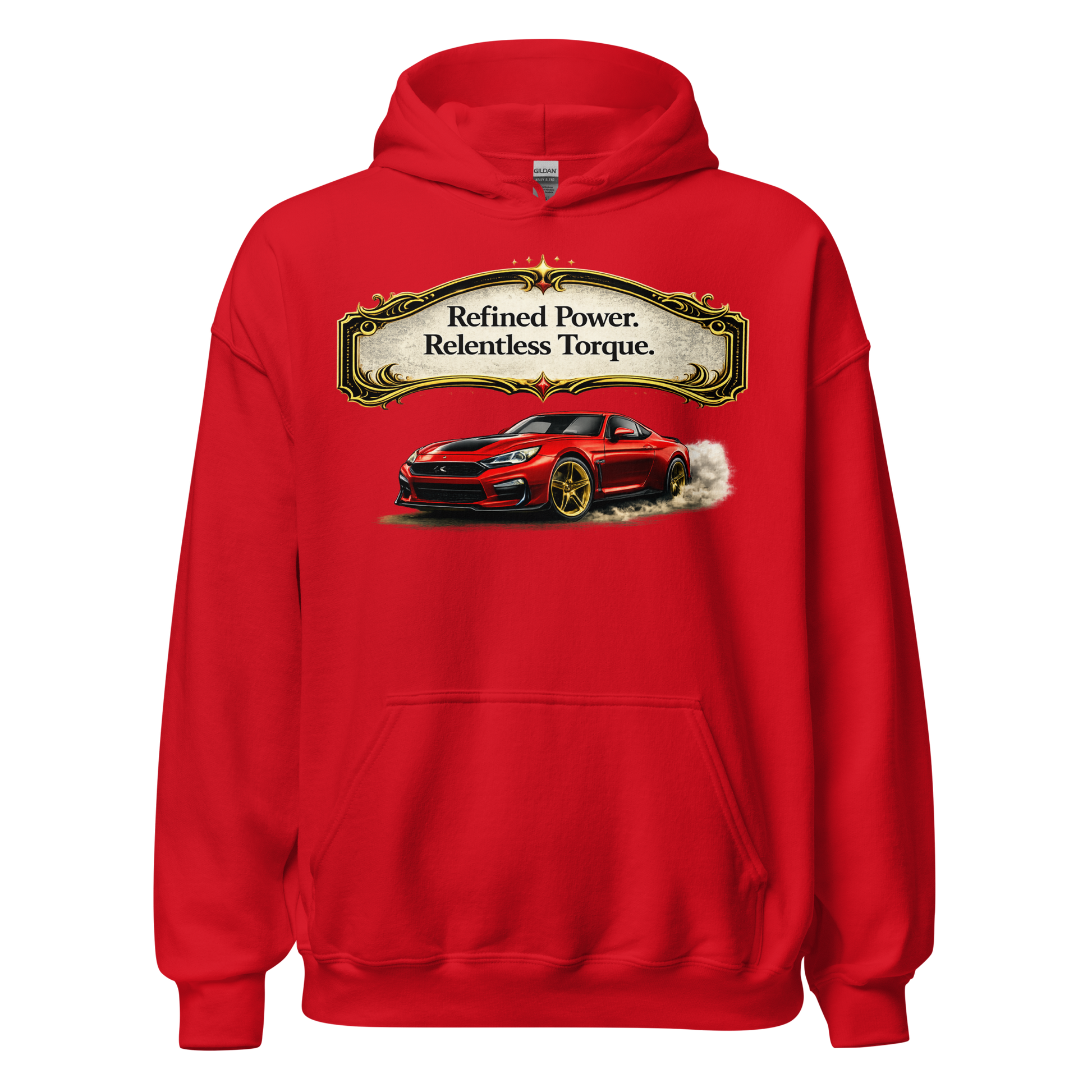 Retro automotive performance pullover sweatshirt design