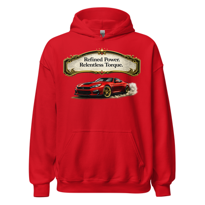 Retro automotive performance pullover sweatshirt design