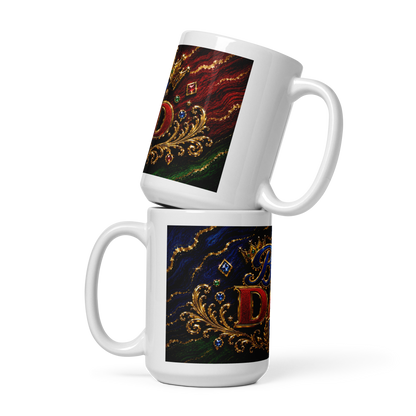 Luxury crown and shield coffee cup gift for proud fathers