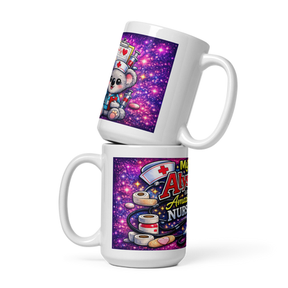 Personalized glitter style coffee cup gift for RNs and CNAs