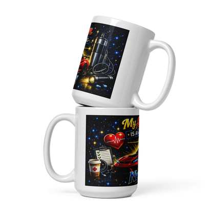 Personalized sports car coffee cup gift for male RNs
