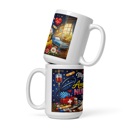Personalized cute duck coffee cup gift for RNs and CNAs