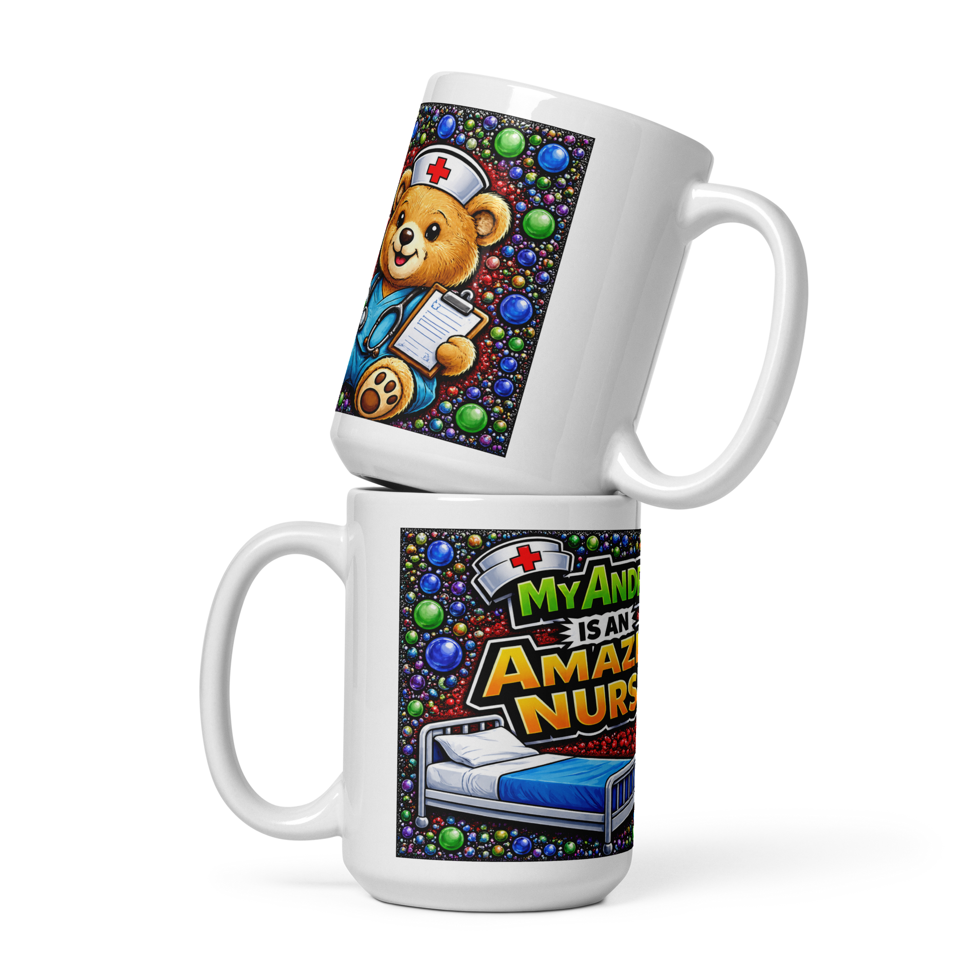 Personalized male nurse coffee cup gift for RNs and BSNs