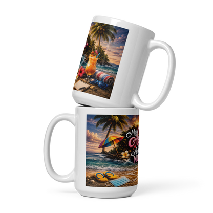 Personalized sunset floral coffee cup gift for RNs and CNAs