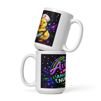 Personalized neon style coffee cup gift for RNs and CNAs