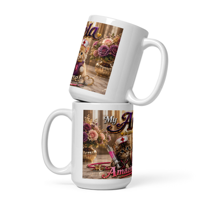 Personalized cat nurse coffee cup gift for RNs and CNAs
