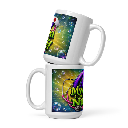 Personalized neon style coffee cup gift for RNs and CNAs