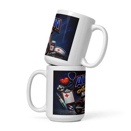 Personalized biker nurse coffee cup gift for RNs and CNAs