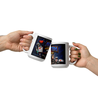 Personalized biker nurse coffee cup gift for RNs and CNAs