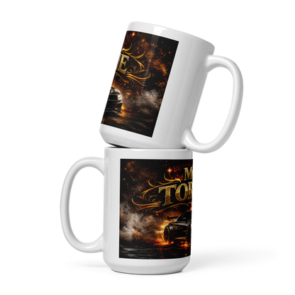 High horsepower performance sports car coffee cup design