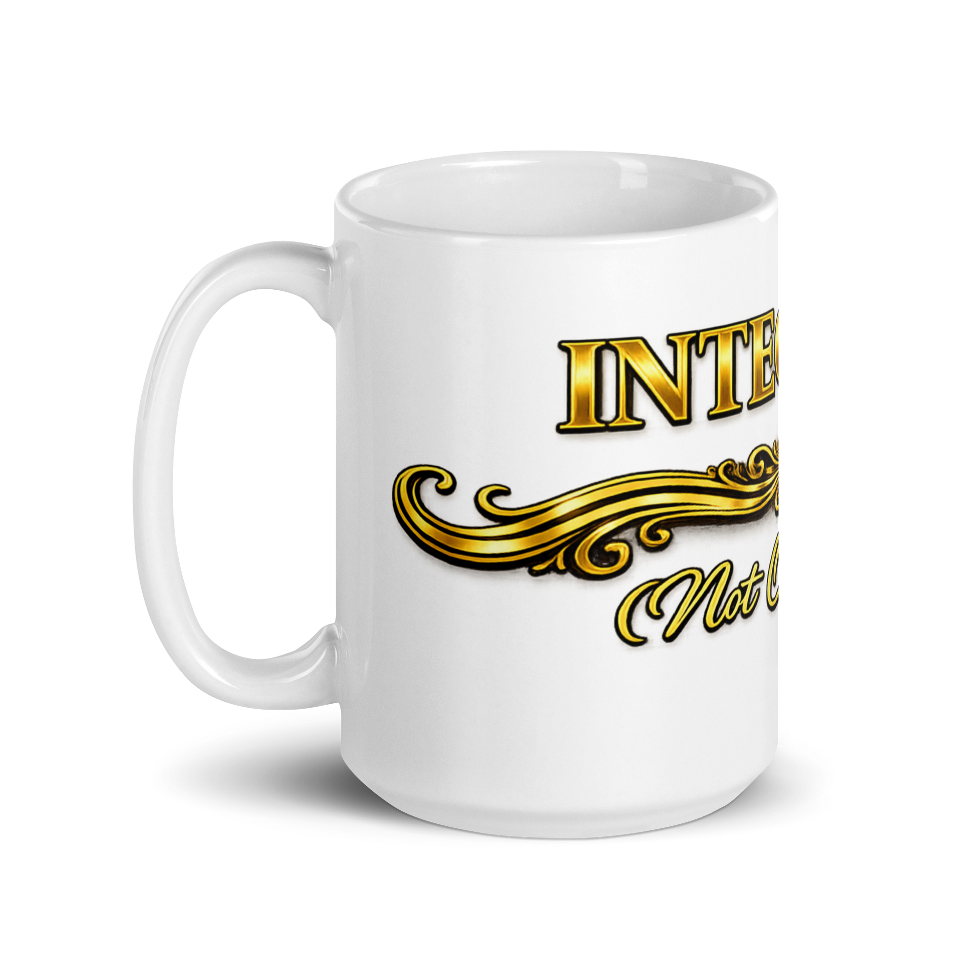 Close up of bold Integrity Not Optional statement graphic