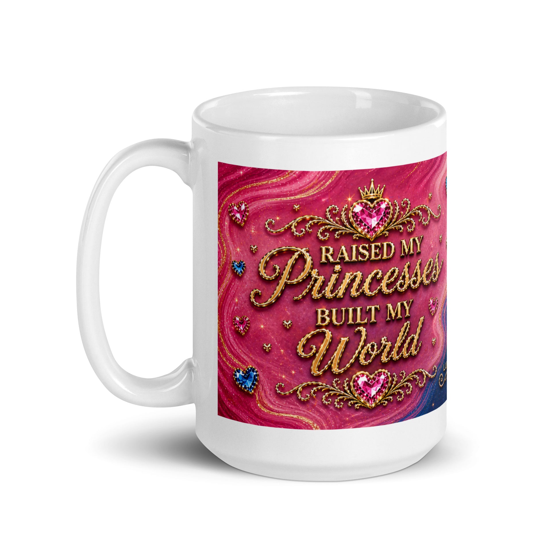 Cute pink and gold coffee cup gift for proud mothers