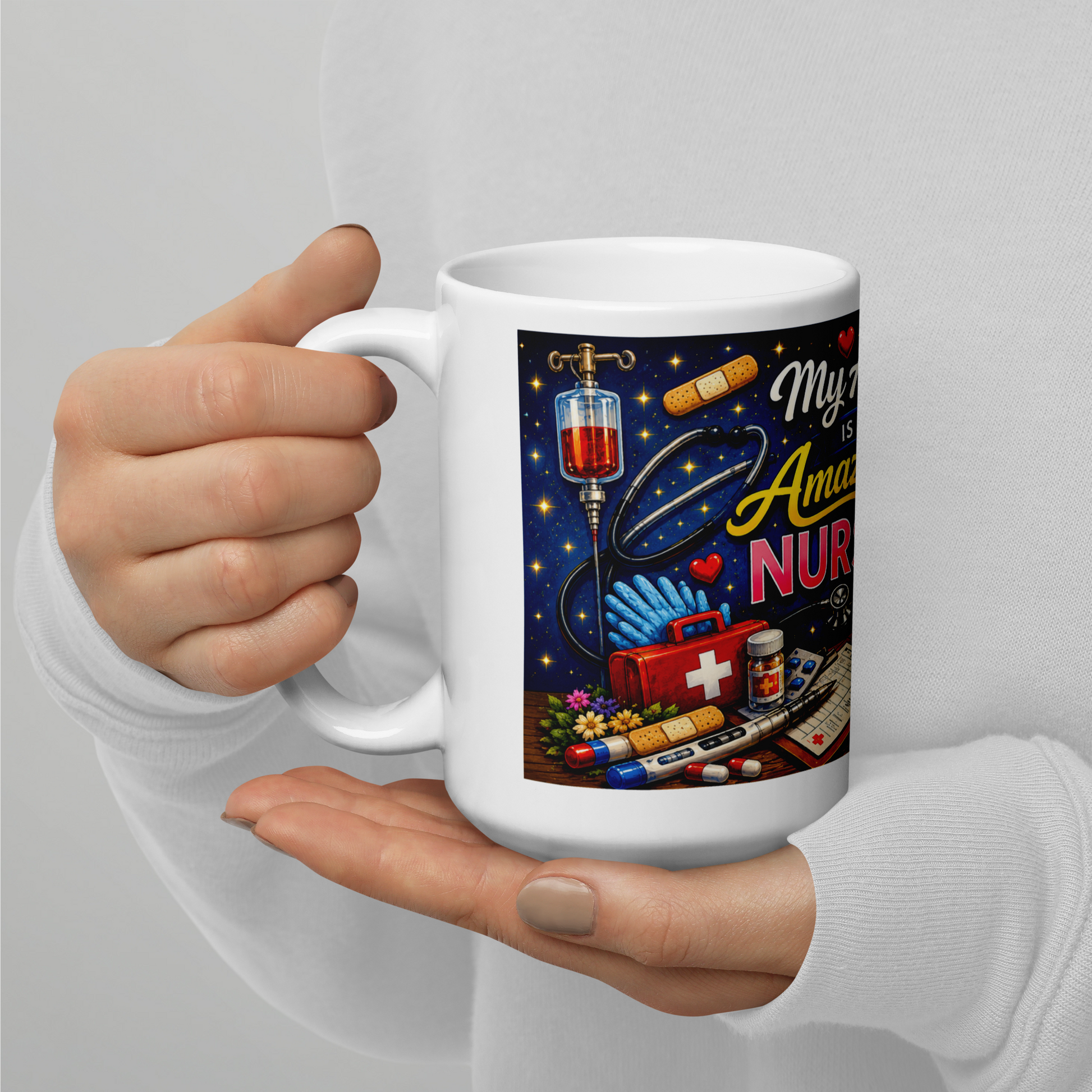 Personalized cute duck coffee cup gift for RNs and CNAs