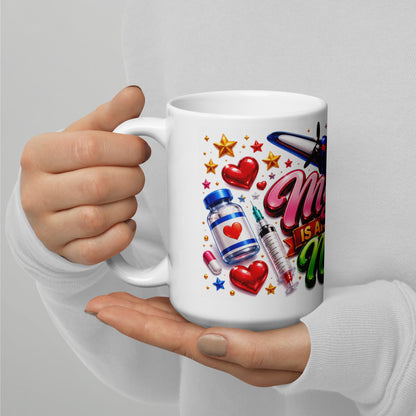 Front view of My Ava Is An Amazing Nurse ceramic mug