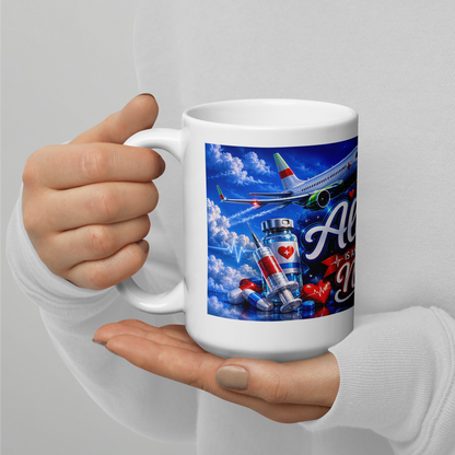 Front view of My Alexis Is an Amazing Nurse aviation ceramic mug