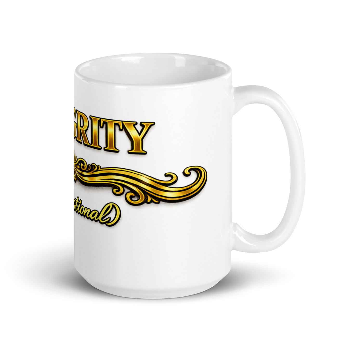 Entrepreneur holding 15oz premium success mindset coffee cup