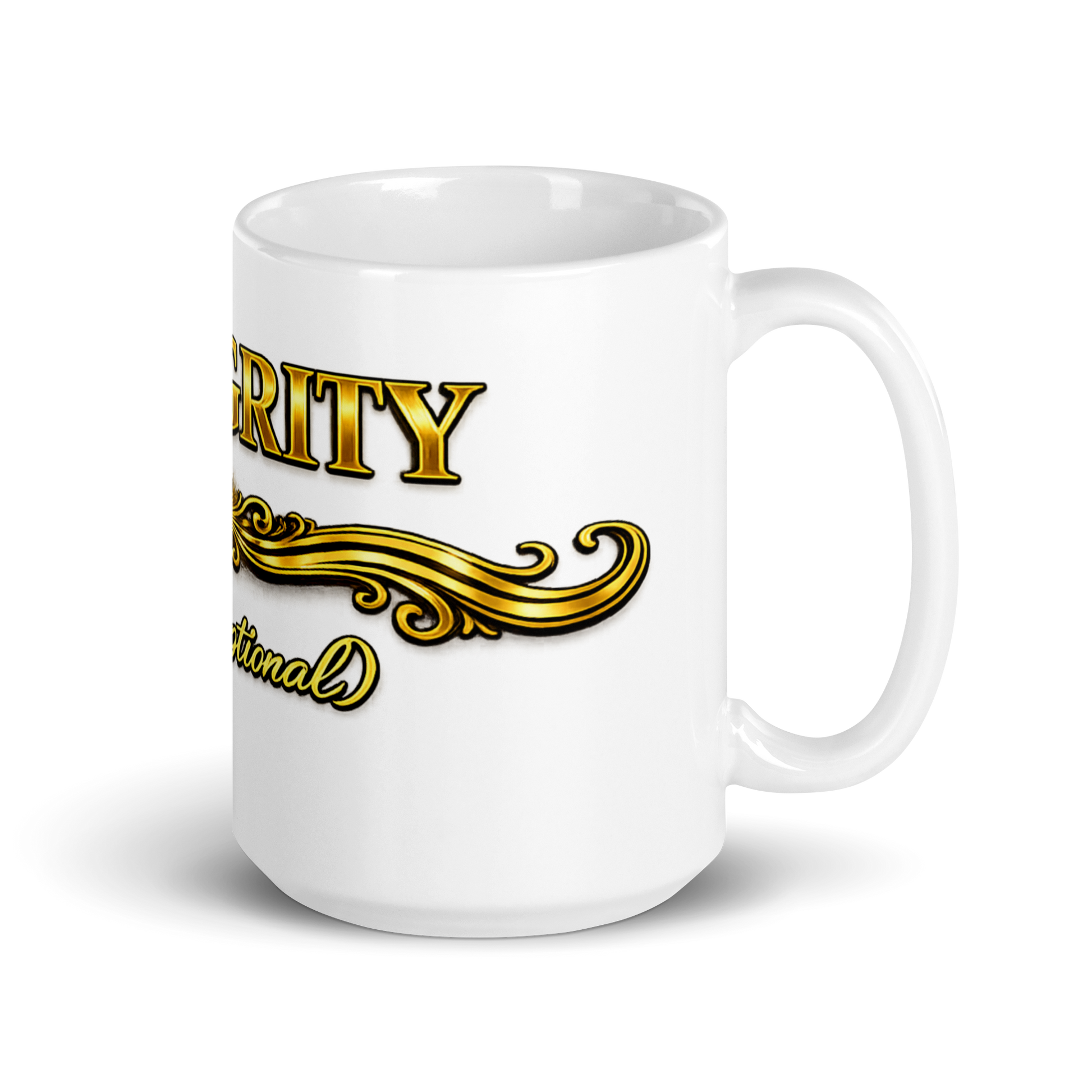 Entrepreneur holding 15oz premium success mindset coffee cup