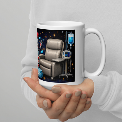 My Addison amazing nurse coffee mug on a hospital desk