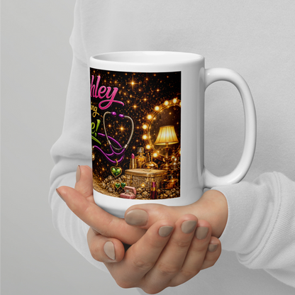 My Ashley amazing nurse coffee mug in hospital break room