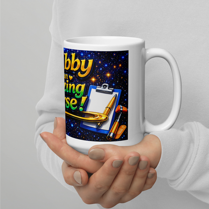 My Abby amazing nurse coffee mug on a hospital desk
