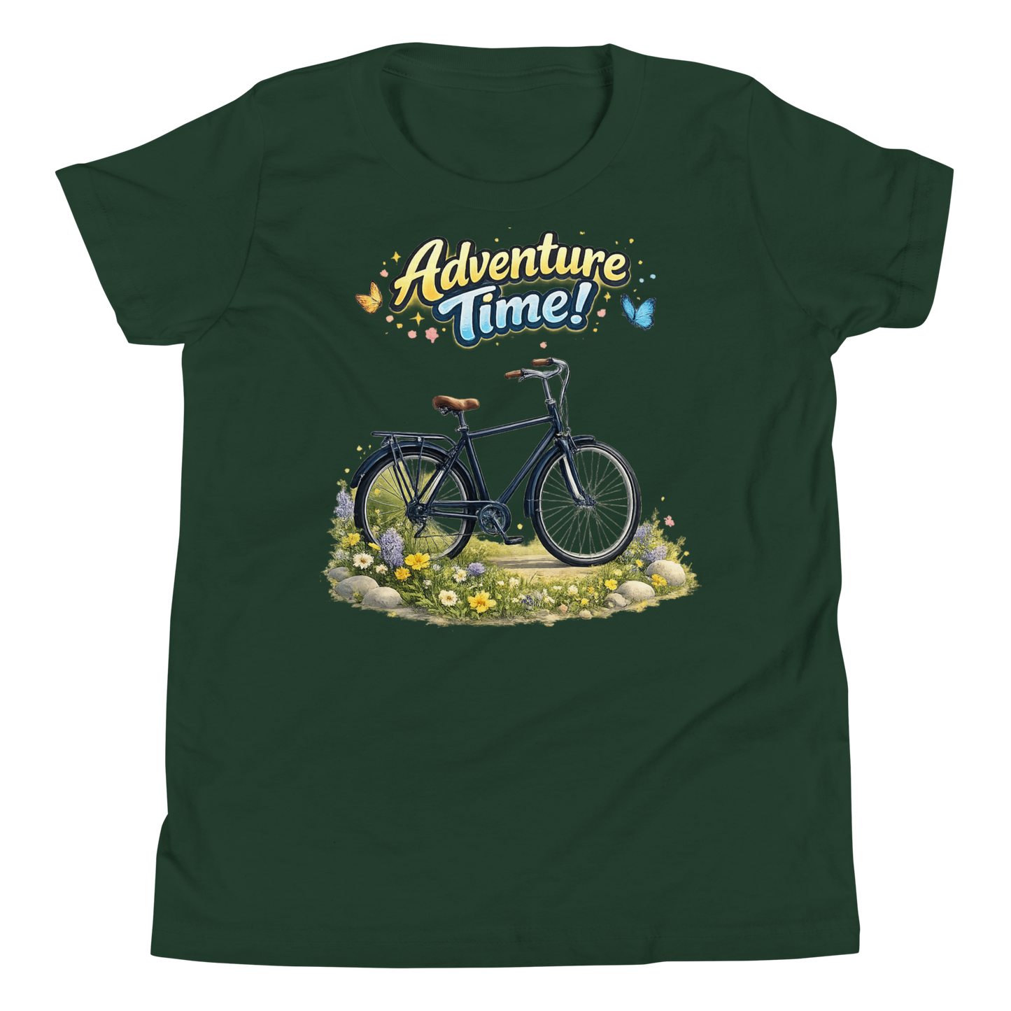 Active kid wearing relaxed fit Adventure Time t-shirt