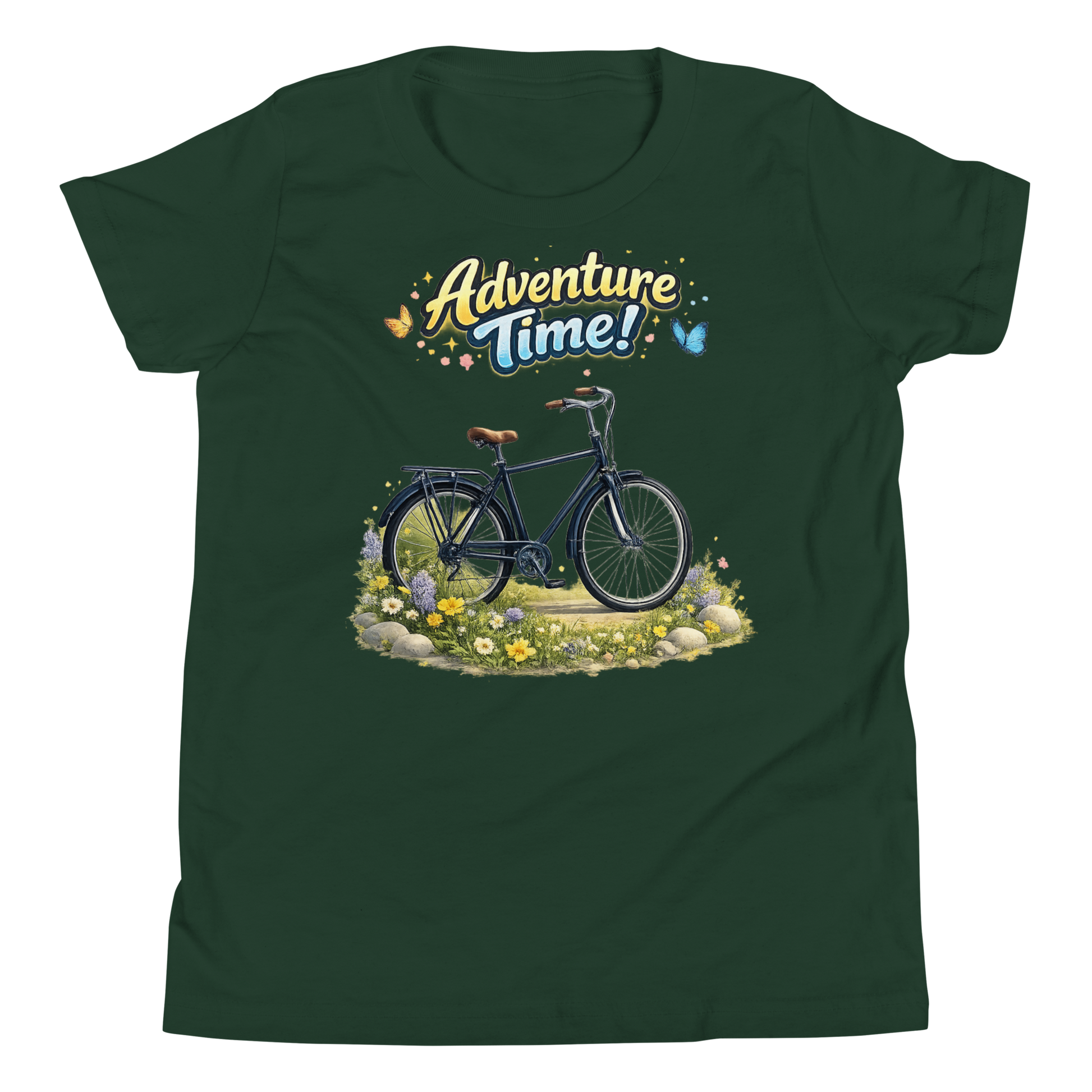 Active kid wearing relaxed fit Adventure Time t-shirt