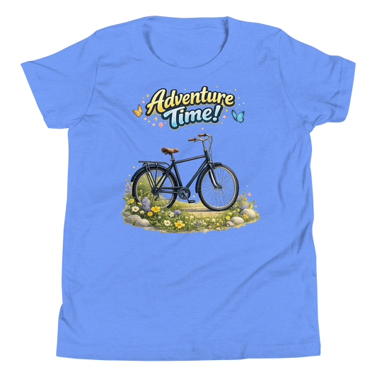 Front view of Adventure Time youth t-shirt for kids